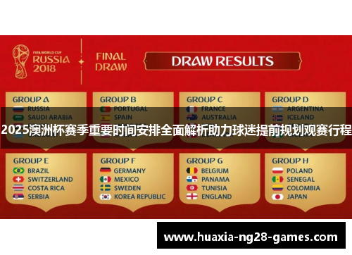 2025澳洲杯赛季重要时间安排全面解析助力球迷提前规划观赛行程